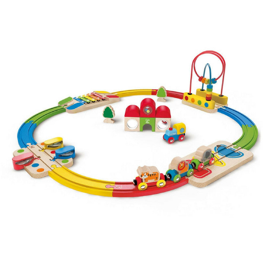 Hape Musical Rainbow Route Railway and Station Set