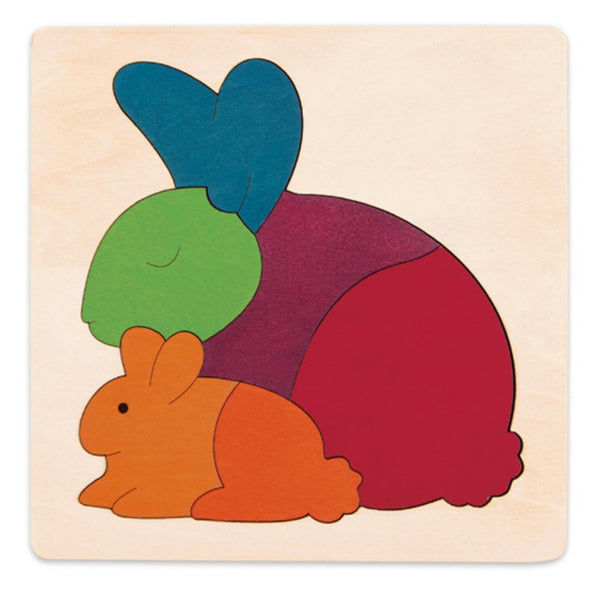 George Luck Rainbow Rabbit Wooden Puzzle | KidzInc Australia | Online Educational Toys 3