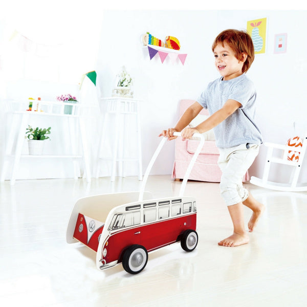 Hape - Classical Bus T1 Baby Walker (Red) | KidzInc Australia | Online Educational Toy Store