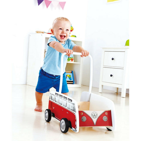 Hape - Classical Bus T1 Baby Walker (Red) | KidzInc Australia | Online Educational Toy Store