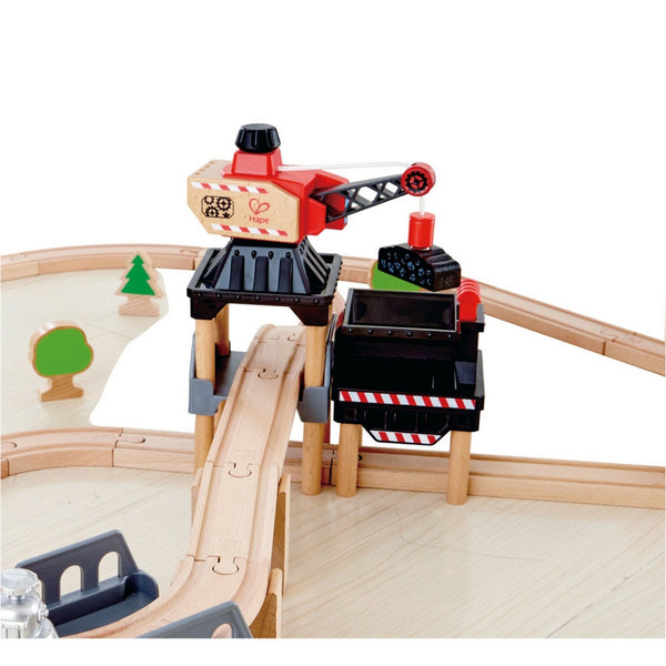 Hape - Lift and Load Mining Train Play Set | KidzInc Australia | Online Educational Toy Store
