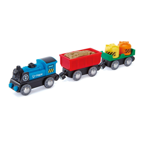 Hape - Railway Battery Powered Rolling Stock Train Set | KidzInc Australia | Online Educational Toy Store