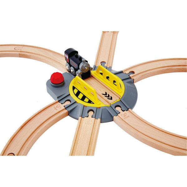 Hape - Railway Adjustable Rail Turntable | KidzInc Australia | Online Educational Toy Store