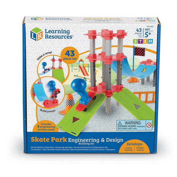 Learning Resources - Skate Park Engineering and Design Building STEM Set | KidzInc Australia | Online Educational Toy Store