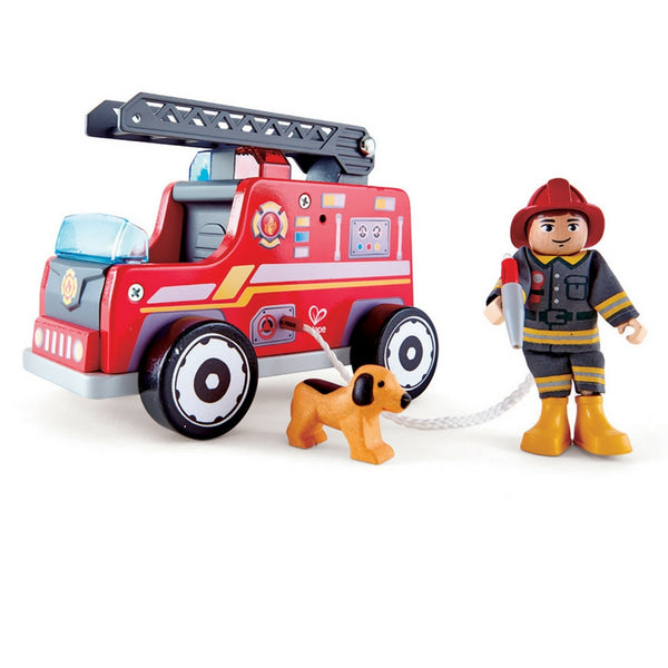 Hape - Wooden Fire Truck (New Design 2018) | KidzInc Australia | Online Educational Toy Store