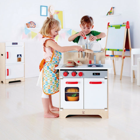 Hape - White Gourmet Kitchen | KidzInc Australia | Online Educational Toy Store