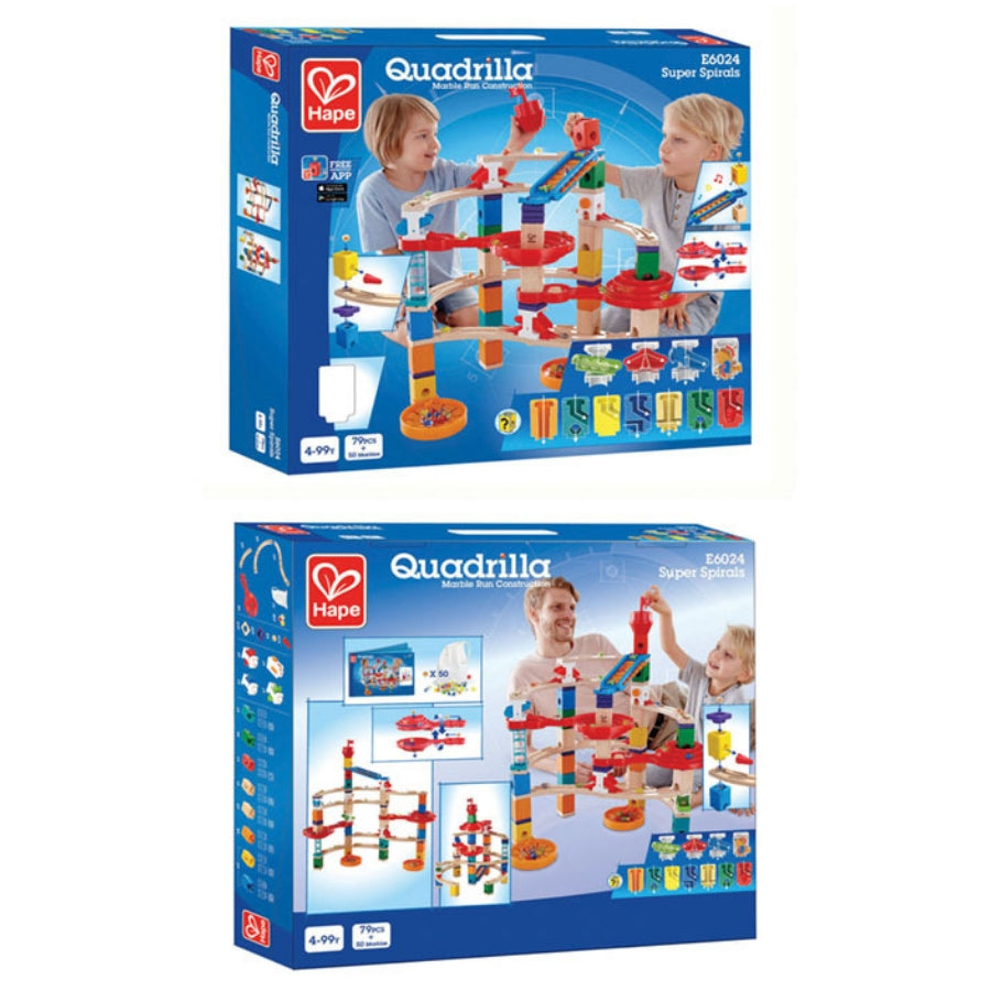 Hape Quadrilla Super Spiral Marble Run KidzInc Australia Online Toys
