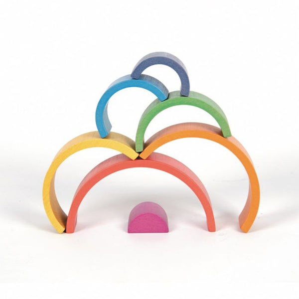 TickiT Rainbow Architect Arches Wooden Blocks | KidzInc Australia | Online Educational Toys 5