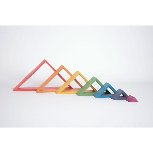 TickiT Rainbow Architect Set 28 Pieces Wooden Building Blocks | KidzInc Australia | Online Educational Toys 6