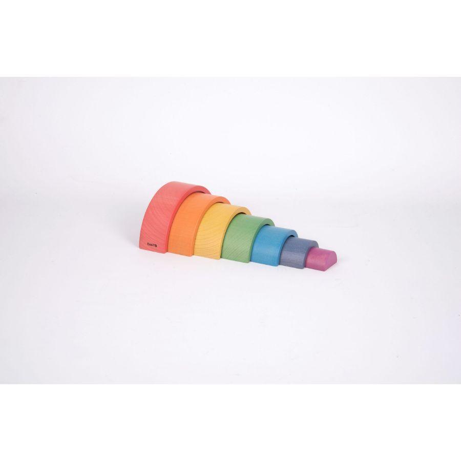 TickiT Rainbow Architect Set 28 Pieces Wooden Building Blocks KidzInc