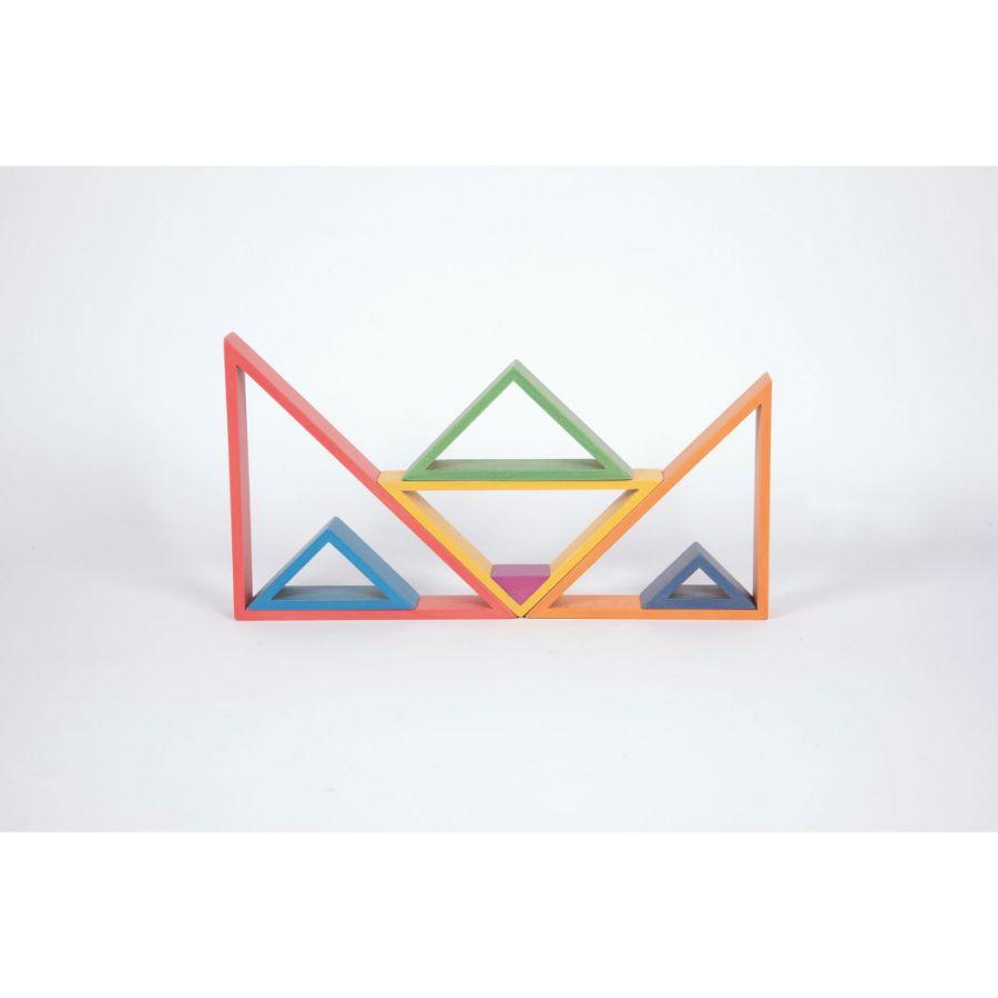 TickiT Rainbow Architect Set 28 Pieces Wooden Building Blocks KidzInc