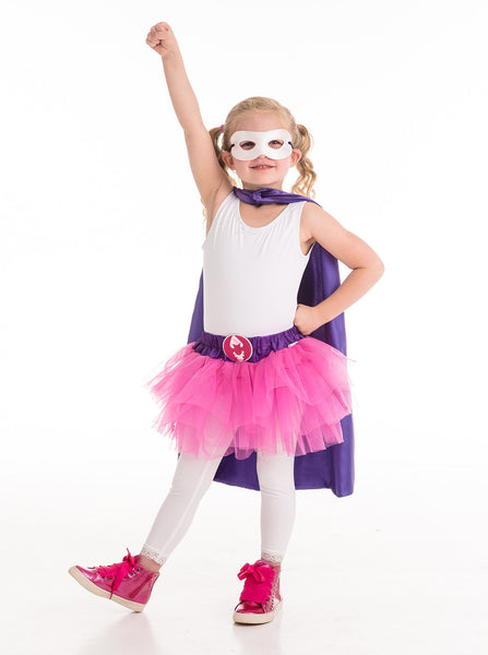 Little Adventures - Fuchsia and White Hero Girls Mask | KidzInc Australia | Online Educational Toy Store
