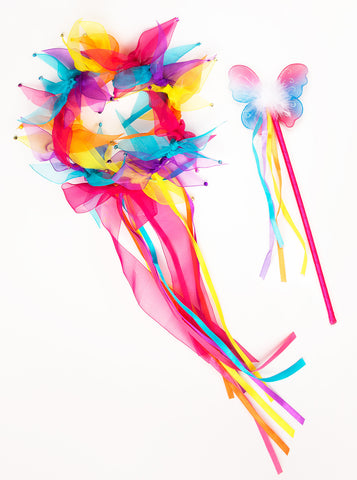 Little Adventures - Rainbow Fairy Halo & Wand | KidzInc Australia | Online Educational Toy Store