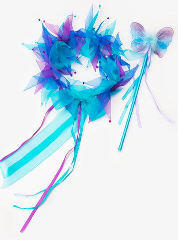 Little Adventures - Teal Fairy Halo & Wand | KidzInc Australia | Online Educational Toy Store