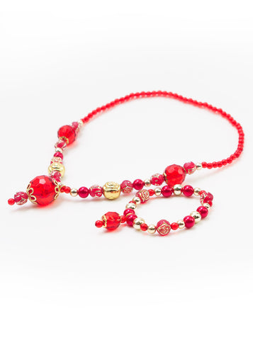 Little Adventures - Princess Jewellery Red/Gold Set | KidzInc Australia | Online Educational Toy Store