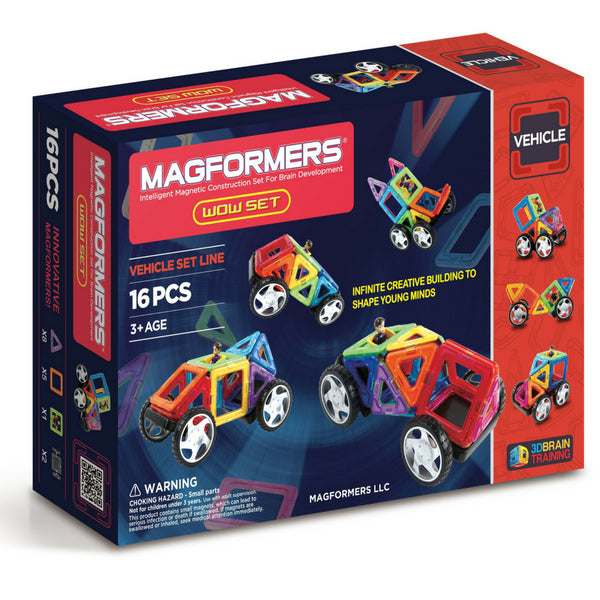 Magformers Vehicles WOW Set 16 Pc | Magnetic Tiles | KidzInc Australia