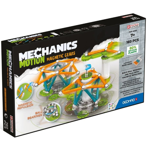 Geomag Mechanic Magnetic Motion Recycle Magnetic Gears Recycled 160 | KidzInc Australia