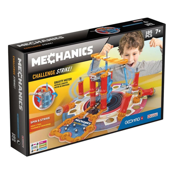 Geomag Mechanics Challenge Strike! Spin and Strike Construction Game