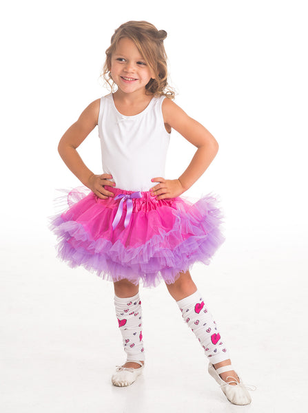 Little Adventures - Leg Warmers Heart Pink and Purple | KidzInc Australia | Online Educational Toy Store
