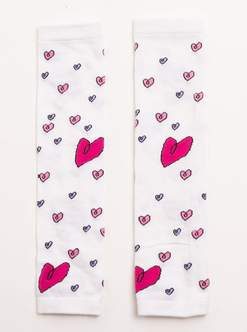 Little Adventures - Leg Warmers Heart Pink and Purple | KidzInc Australia | Online Educational Toy Store
