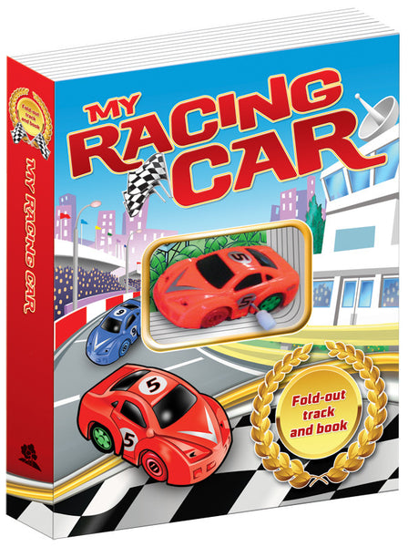 Five Mile Press - My Racing Car Fold-Out Book and Track | KidzInc Australia | Online Educational Toy Store