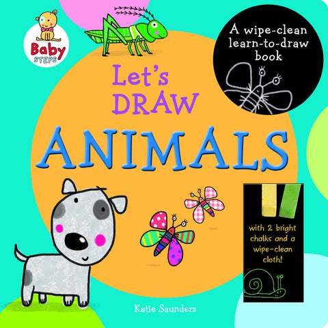 Five Mile Press -  Let's Draw Animals Wipe-clean Chalk Book | KidzInc Australia | Online Educational Toy Store
