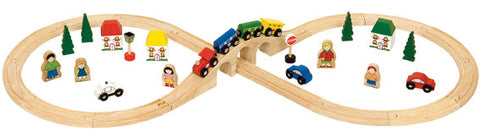 Bigjigs - Figure of Eight Train Set - 40 pieces | KidzInc Australia | Online Educational Toy Store