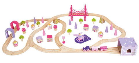 Bigjigs - Fairy Town Train Set - 75 pieces | KidzInc Australia | Online Educational Toy Store