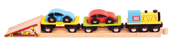 Bigjigs - Car Transporter Train | KidzInc Australia | Online Educational Toy Store