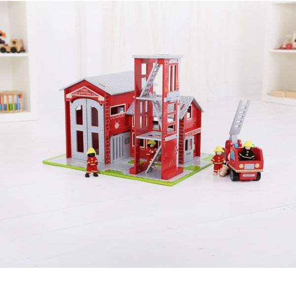 Bigjigs - Fire Station | KidzInc Australia | Online Educational Toy Store