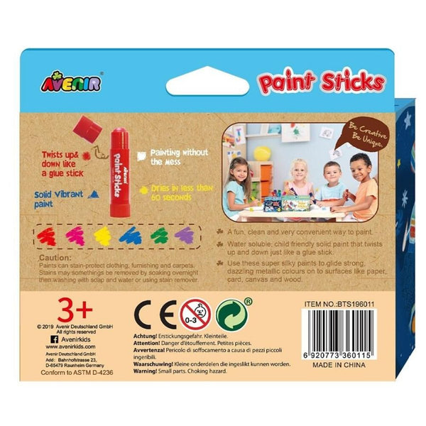 Avenirs Paint Sticks Metallic 6 Colours | Craft Supplies | KidzInc Australia