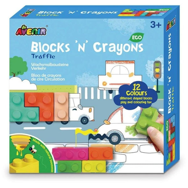 Avenir Blocks N Crayons Traffic Art Set | KidzInc Australia