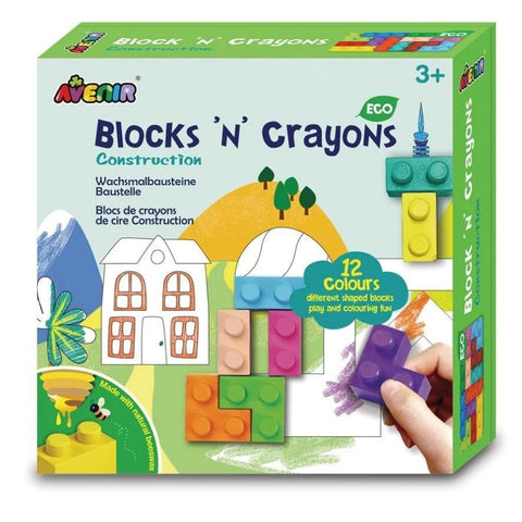Avenir Blocks N Crayons Construction Art Set | KidzInc Australia