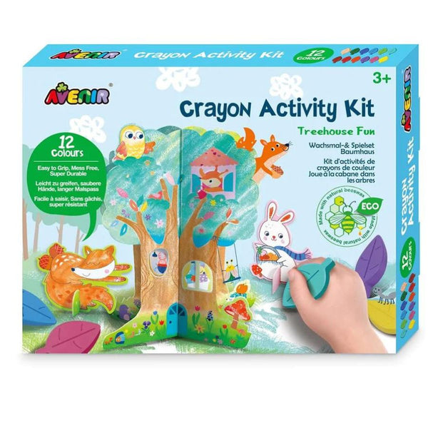 Avenir Crayon Activity Kit Treehouse Fun | KidzInc Australia