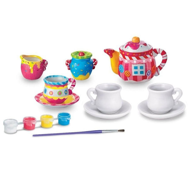 4M Paint Your Own Mini Tea Set | Arts and Craft Kit for Kids | KidzInc Australia | Educational Toys Online 3