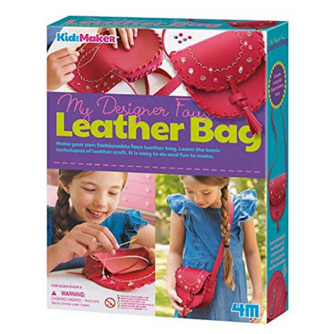 4M KidzMaker My Designer Faux Leather Bag Craft Set | Kidzinc Australia| Online Educational Toys