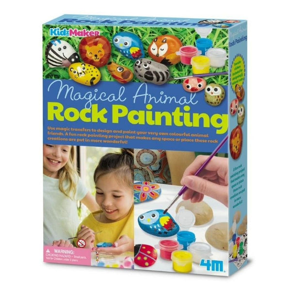 4M KidzMaker Magical Animal Rock Painting | Craft Kits for Kids | KidzInc Australia