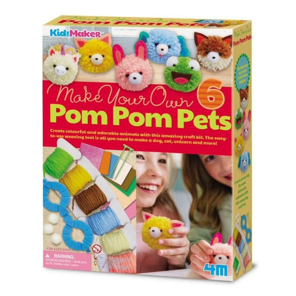 4M KidzMaker Make Your Own Pom Pom Craft Kit | KidzInc Australia Toys