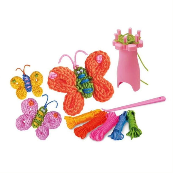 4M Little Craft Kits Spool Knit Butterflies Kit  | KidzInc Australia 3