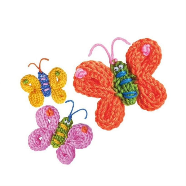 4M Little Craft Kits Spool Knit Butterflies Kit  | KidzInc Australia 2