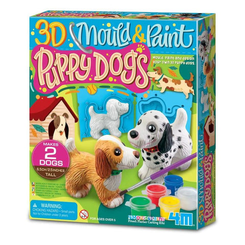 4M Mould and Paint 3D Puppy Dogs | Arts and Crafts for Kids | KidzInc Australia