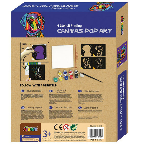 Avenir Canvas Pop Art Dog Design | KidzInc Australia |Educational Toys