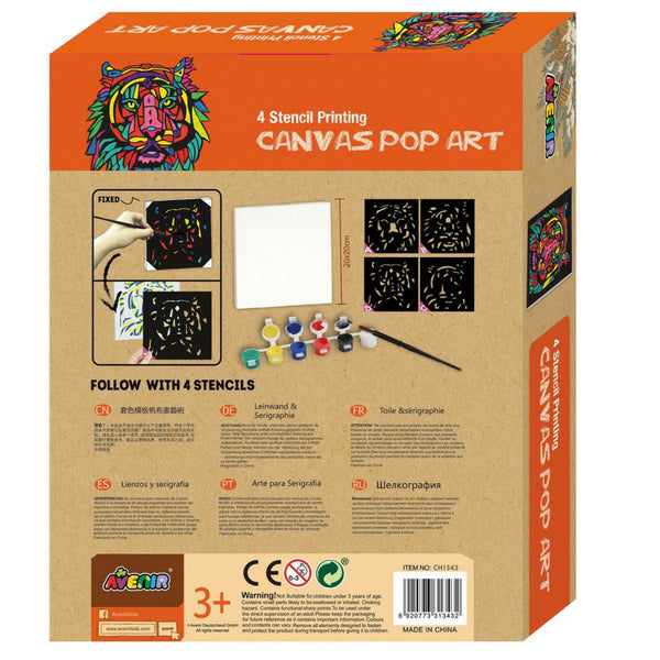 Avenir Canvas Pop Art Lion Design | KidzInc Australia | Online Educational Toys 2
