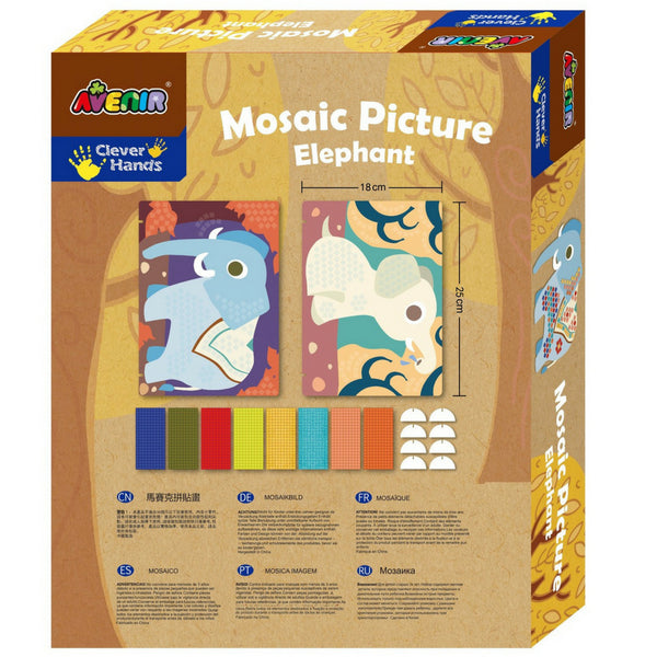 Avenir Mosaic Picture Elephant | KidzInc Australia | Educational Toys 2