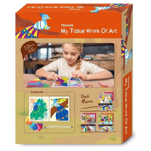 Avenir Tissue Art Peacock | Art and Craft for Kids | KidzInc Australia