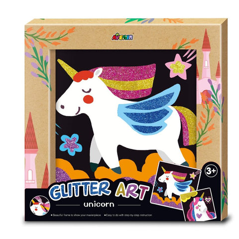 Avenir Glitter Art Unicorn Craft Set | KidzInc Australia | Online Educational Toys