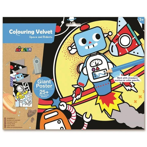 Avenir Velvet Giant Colouring Poster Space and Robots | KidzInc Australia