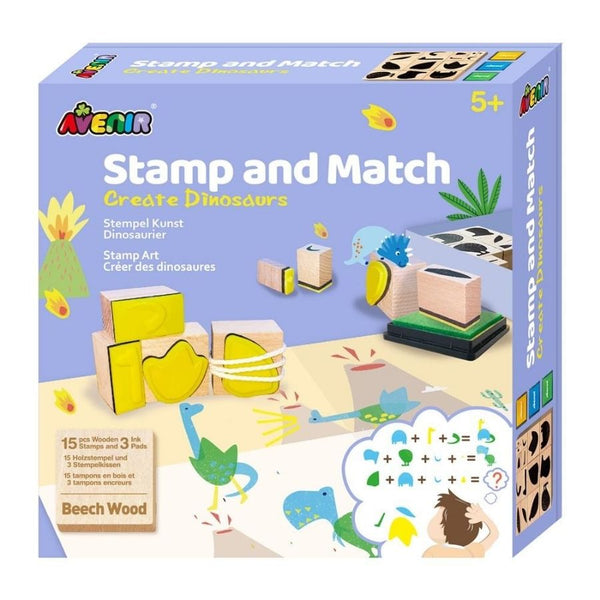 Avenir Stamp & Match Create Dinosaurs | Craft Kits | KidzInc Australia 1