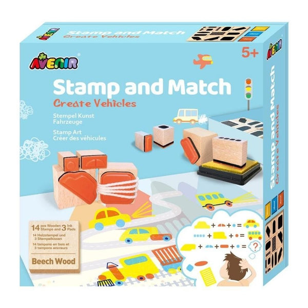 Avenir Stamp & Match Create Vehicles Stamp Set | KidzInc Australia 1