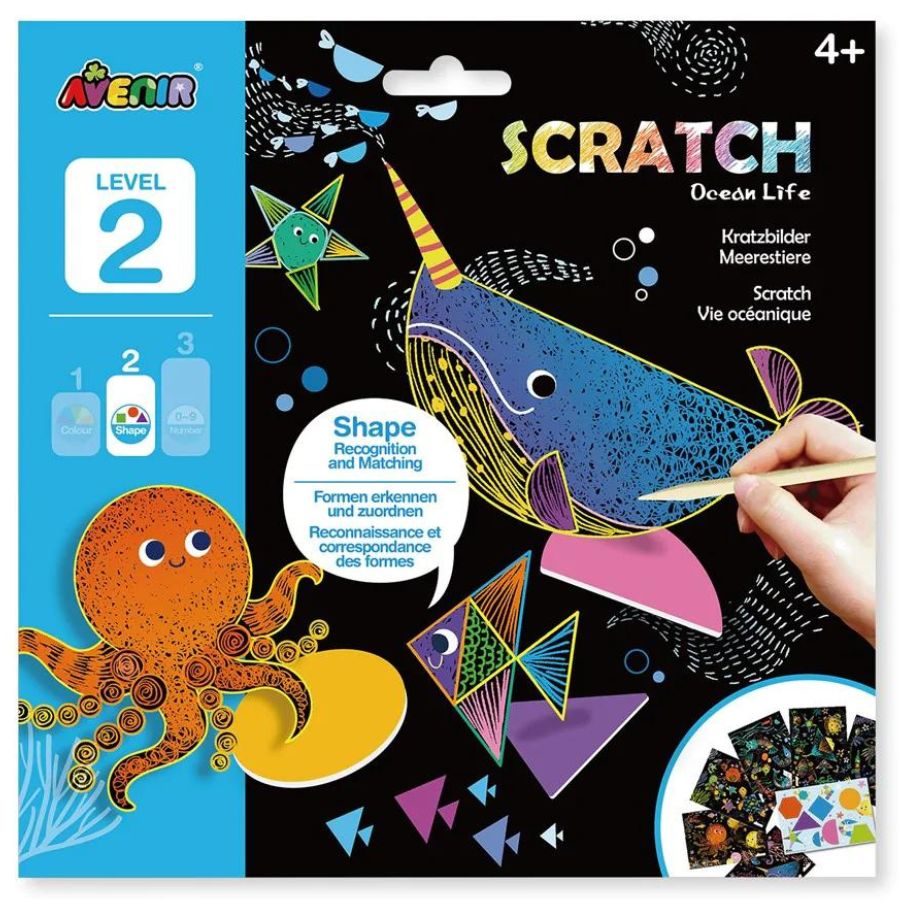 Avenir Scratch Art Ocean Life Arts and Crafts for Kids KidzInc